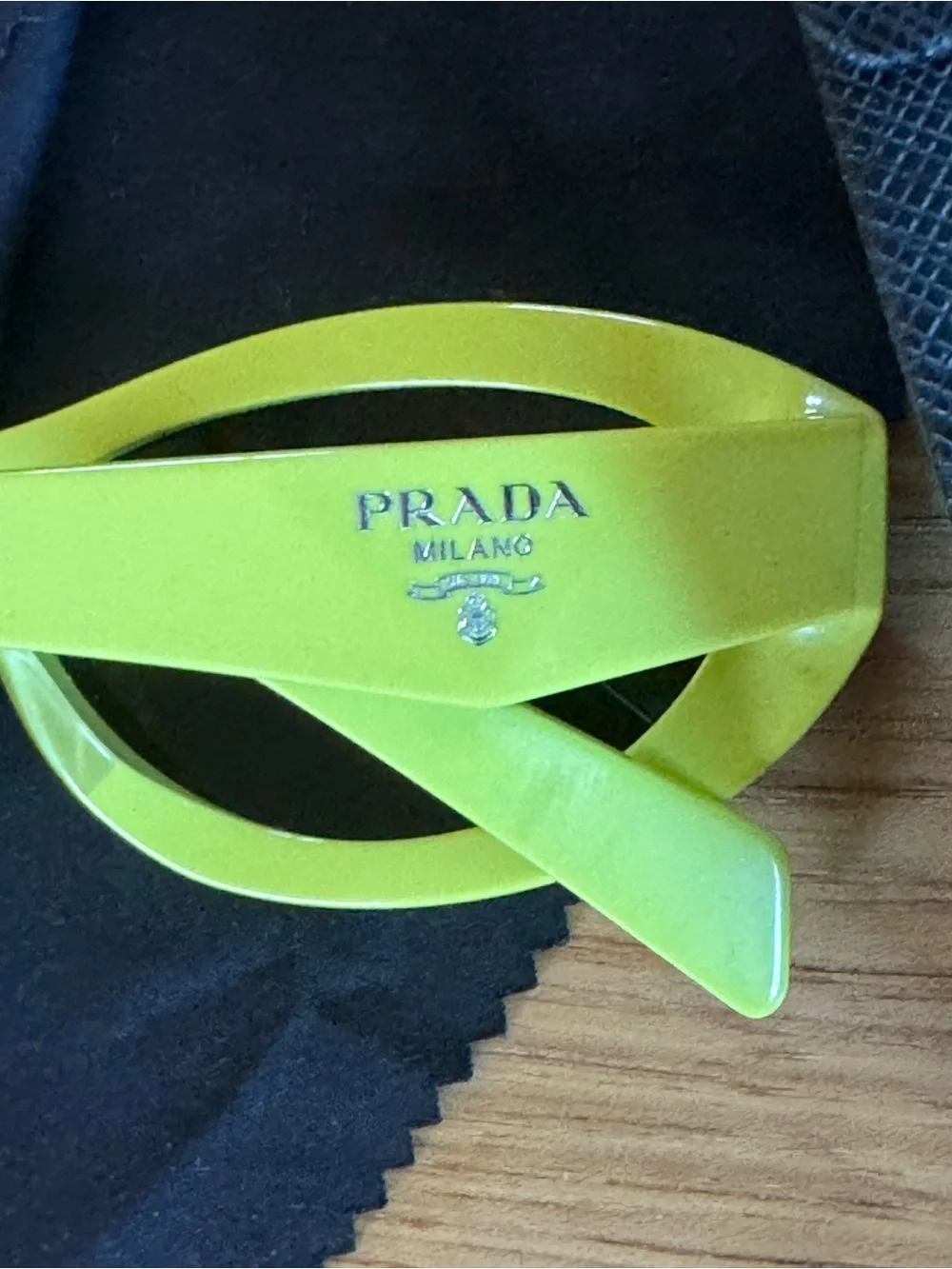 Sunglasses PR 26ZS Prada Sunglasses in Lime Green with Black Case